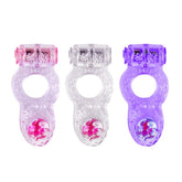 BDStyle Hem Beads Soft TPR Material Vibrating Cock Ring